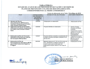 PLANES DE PREVENCIÓN Y PLANES DE DESCONTAMINACIÓN,