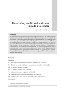 Desarrollo y medio ambiente: una mirada a Colombia