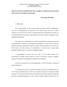 IMPUGNACION DE DELIBERACION DE ASAMBLEA O