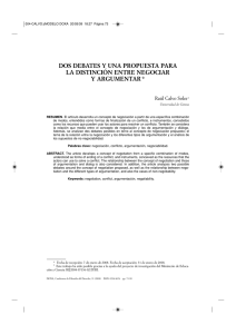 pdf Dos debates y una propuesta para la distinción entre negociar y