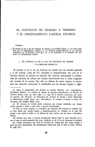 El contrato de trabajo a término y el ordenamiento laboral español