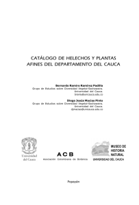 catalogo helechos - Universidad del Cauca