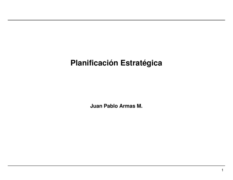 Proceso De Planificacion Estrategica MII