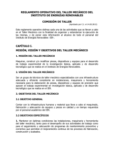 Reglamento del Taller Mec&aacute;nico - IER-UNAM