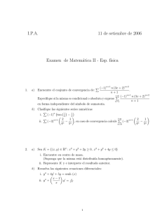 I.P.A. 11 de setiembre de 2006 Examen de Matemática II