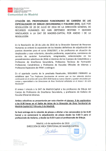 Page 1 Dirección del Area Territorial de Madrid