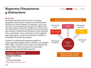 Reportes Financieros y Estructura