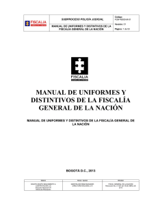 manual de uniformes y distintivos de la fiscalía general de la nación