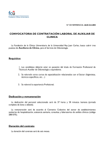 CONVOCATORIA DE CONTRATACIÓN LABORAL DE AUXILIAR