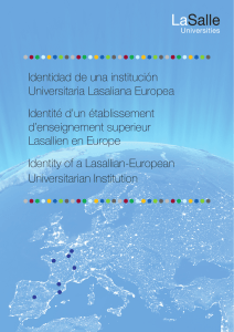 Identidad de una institución Universitaria Lasaliana Europea