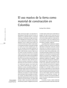 El uso masivo de la tierra como material de construcción en Colombia