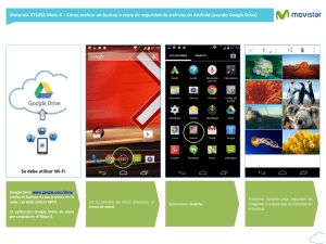 Motorola XT1058 Moto X - Backup de archivos en Android