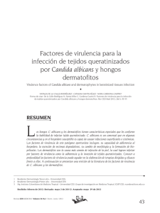 Factores de virulencia para la infección de tejidos queratinizados