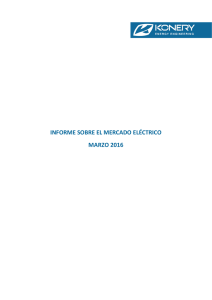 informe sobre el mercado eléctrico marzo 2016