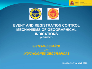 event and registration control mechanisms of geographical indications