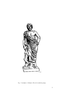 Fig. 1. Esculapio o Asklepios. Dios de la medicina griega.