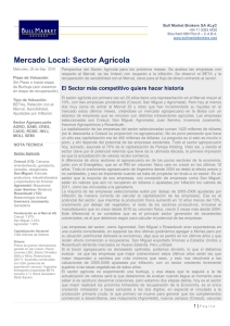 Mercado Local: Sector Agrícola