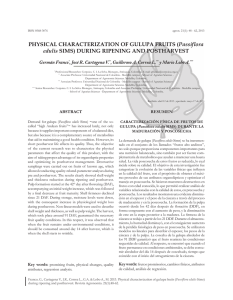 PHYSICAL CHARACTERIZATION OF GULUPA FRUITS (Passiflora