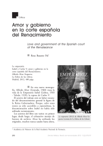 Amor y gobierno en la corte española del Renacimiento