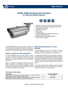 www.vicon-security.com Hoja Técnica V660B
