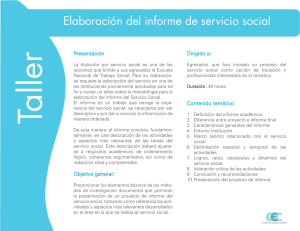 Elaboración del informe de servicio social