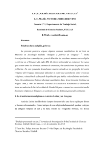 Si detenemos nuestra mirada en la geografía del sentir religioso