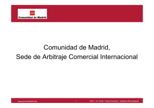 Comunidad de Madrid, Sede de Arbitraje Comercial Internacional