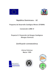 República Dominicana - UE Zonificación sismotectónica