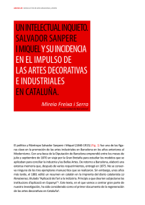 UN INTELECTUAL INQUIETO. SALVADOR SANPERE I MIQUEL Y