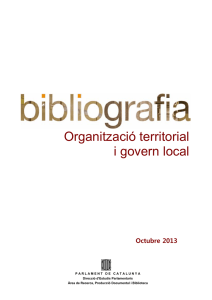Organització territorial i govern local