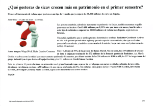 ¿Qué gestoras de sicav crecen más en patrimonio en el