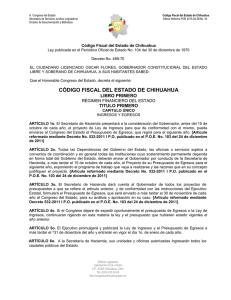 código fiscal del estado de chihuahua