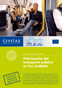 Priorización del transporte público en las ciudades