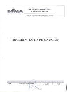 Manual de Procedimiento de Operación de Caución