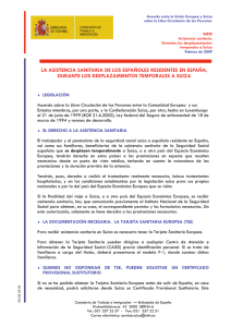 la asistencia sanitaria de los españoles residentes en españa