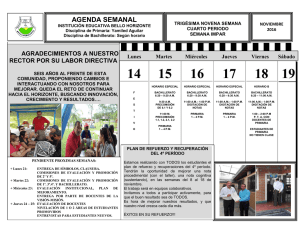 agenda semanal - IE Bello Horizonte