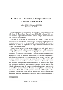 El final de la Guerra Civil espaxola en la la prensa marplatense