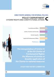 The interpretation of Article 51 of the EU Charter of Fundamental