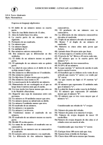 Lenguaje algebraico - CEPA Castillo de Almansa