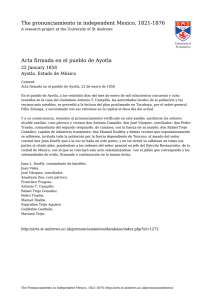 Acta firmada en el pueblo de Ayotla