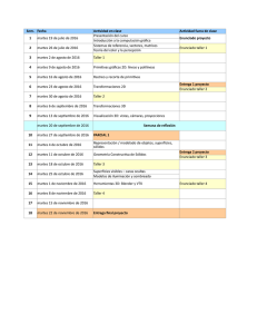 Sem. Fecha Actividad en clase Actividad fuera de clase 1 martes 19