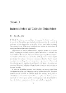 Tema 1 Introducción al Cálculo Numérico
