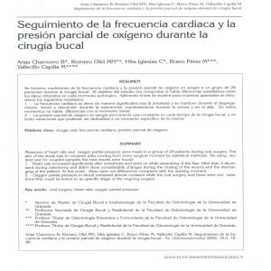 Seguimiento de la frecuencia cardiaca y la presión parcial de