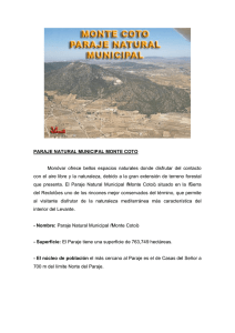 PARAJE NATURAL MUNICIPAL MONTE COTO Monóvar ofrece