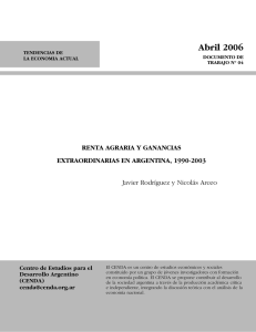 Renta agraria y ganancias extraordinarias en Argentina, 1990-2003