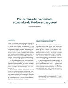 Perspectivas del crecimiento económico de México en 2015-2016