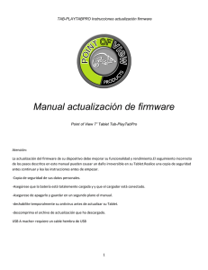 Manual actualización de firmware