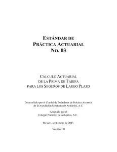 estándar de práctica actuarial no. 03