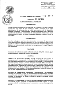 Acuerdo Gubernativo 104-2016
