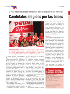 Candidatos elegidos por las bases